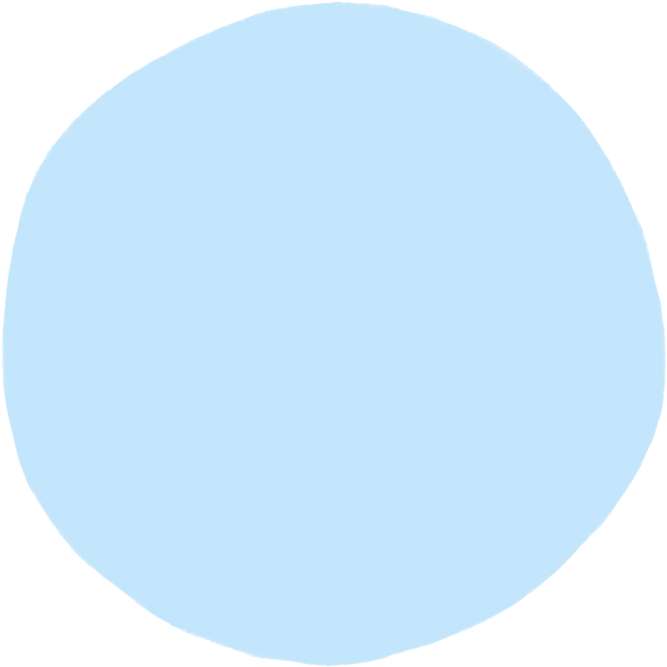 Blue hand drawn circle
